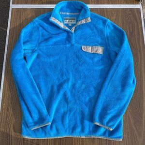 Jachs cabin blue fleece sweatshirt sz s womens